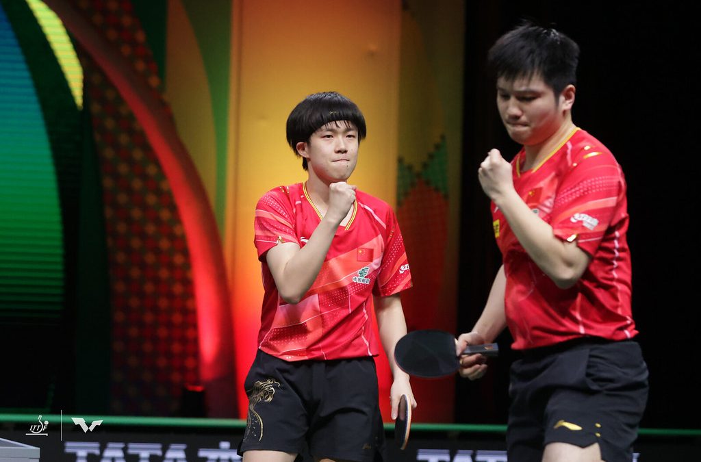 Weltmeister im Herren-Doppel werden Fan Zhendong und Wang Chuqin